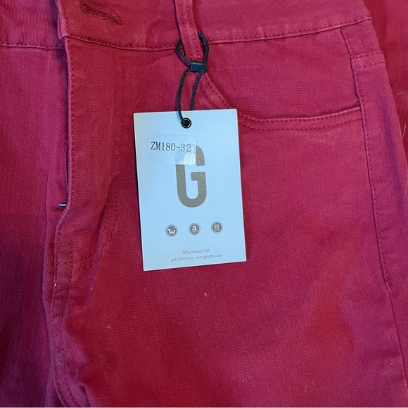 Men’s Skinny Stretch Red Jeans (32) - Picture 3 of 6